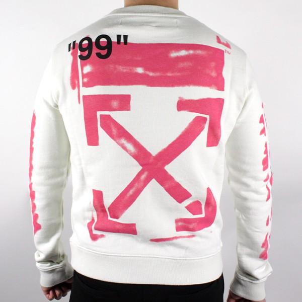 off white Off-White オフホワイト DIAG STENCIL SLIM CREWNECK off white Off-White オフホワイト DIAG STENCIL SLIM CREWNECK