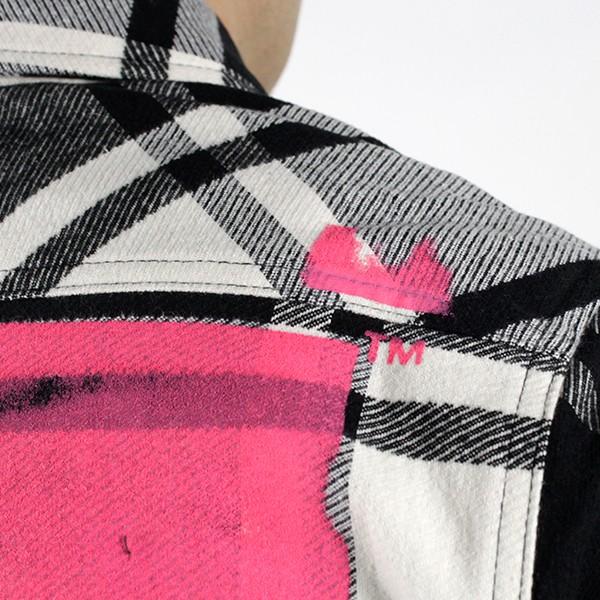 off white Off-White オフホワイト STENCIL FLANNEL SHIRT off white Off-White オフホワイト STENCIL FLANNEL SHIRT