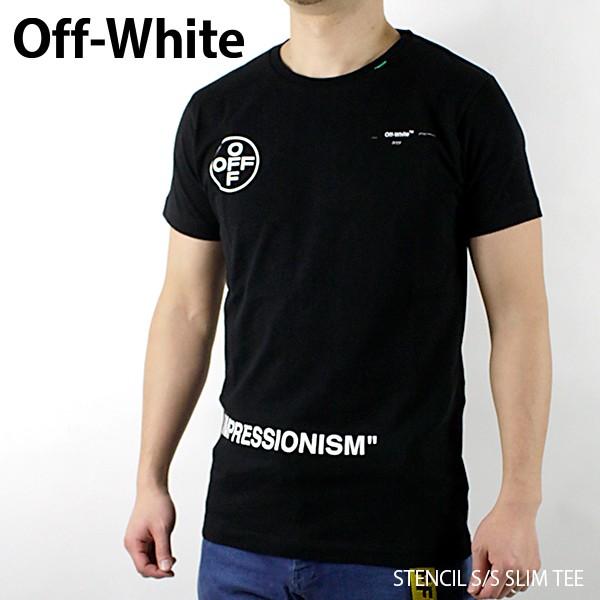 Off-White オフホワイト STENCIL S/S SLIM TEE ステンシル スリム 半袖Tシャツ OMAA027R19185015