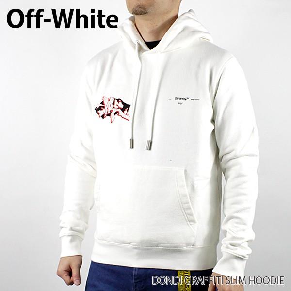 ギ*ー様 OFF-WHITE パーカー ホワイト off white（オフホワイト） Off-White DONDI GRAFFITI SLIM HOODIE