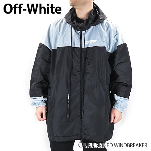 Off-White オフホワイト UNFINISHED メンズ ウィンドブレーカー ジップ 