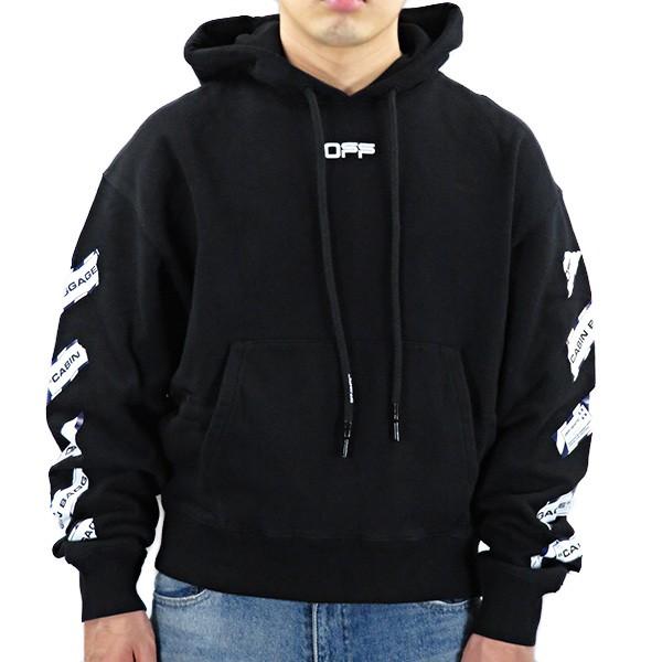 Off-White™ フーディ ブラック 2013年製 Off-White オフホワイト AIRPORT フーディ 長袖 メンズ