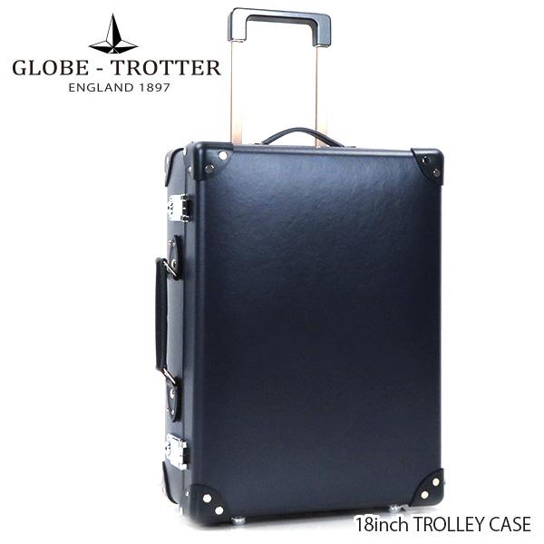 Globe Trotter グローブトロッター Centenary 18inch Navy&Navy センテナリー 18インチ トローリーケース スーツケース 約28L 1泊〜2泊 GTCNTNN18T｜lag-onlinestore