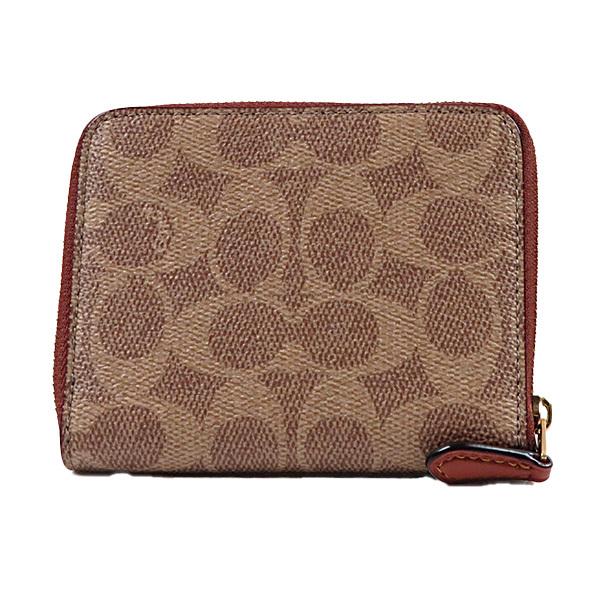 COACH（コーチ） Small Zip Around Signature Canvas Wallet スモール