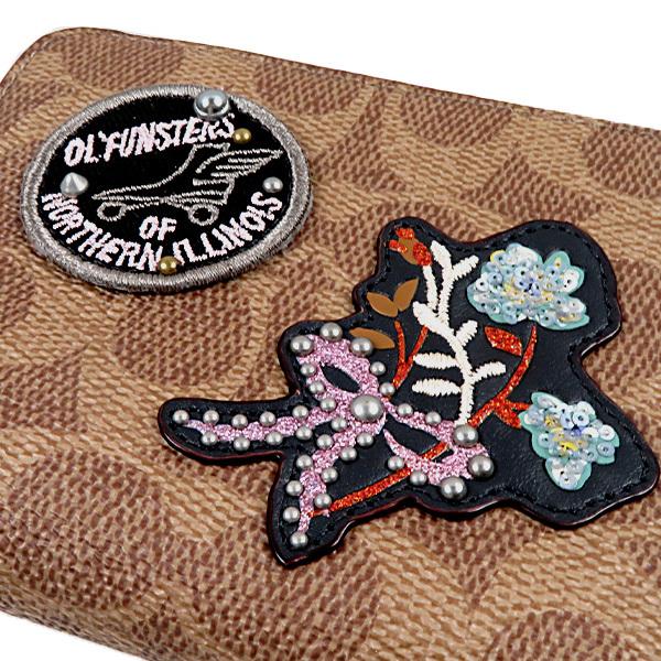 COACH（コーチ） Small Zip Around Signature Canvas Wallet スモール