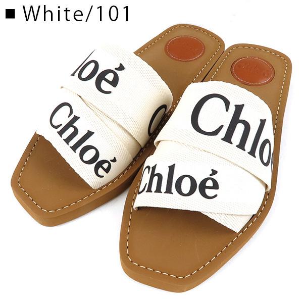 『美品』Chloe クロエ Woody フラットミュール　サンダル スリッポン Chloe（クロエ） WOODY LOGO Flat mules ウッディ ロゴ サンダル