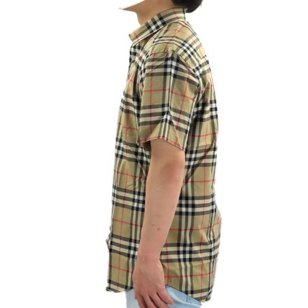 BURBERRY（バーバリー） Check Stretch Cotton Short Sleeve Shirt