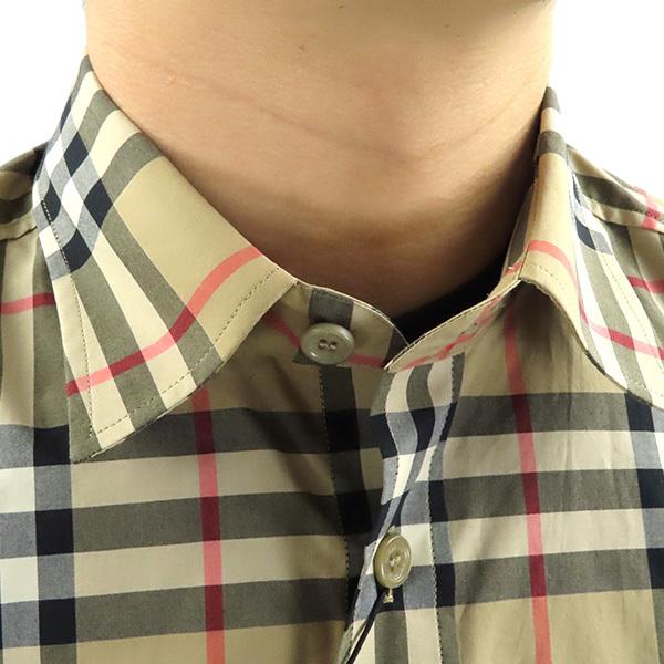 BURBERRY（バーバリー） Check Stretch Cotton Short Sleeve Shirt