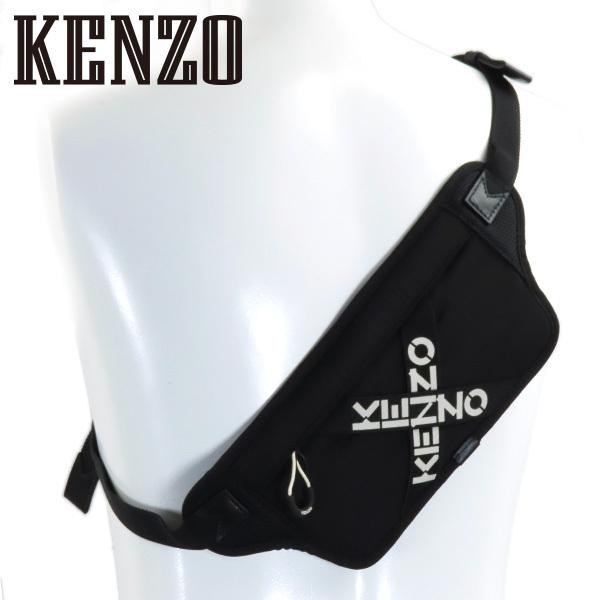KENZO ボディバッグ ウエストポーチ メンズ レディース ナイロン ブラック ケンゾー KENZO ブラック ナイロン ウエストポーチ ボディバッグ