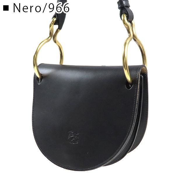 美品 IL BISONTE ショルダーバッグ ロゴ型押し レザー ブラック IL BISONTE（イルビゾンテ） SHOULDER BAG ショルダーバッグ ロゴ