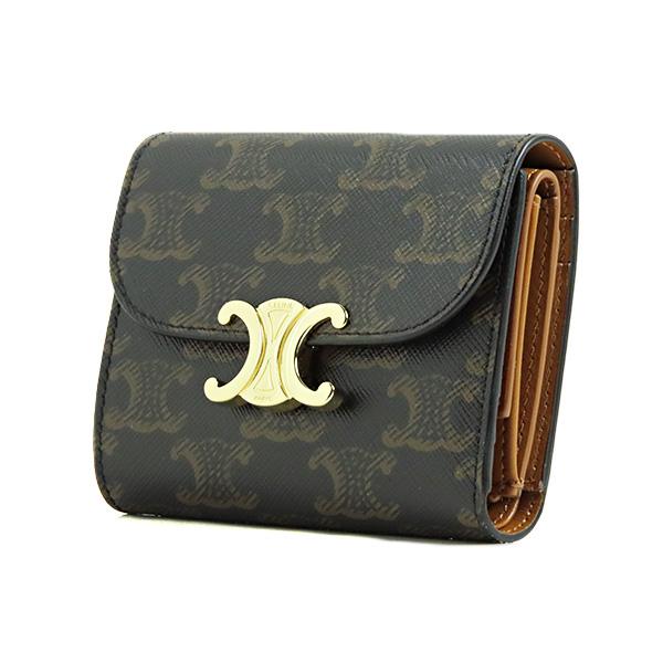 CELINE（セリーヌ） TRIOMPHE CANVAS SMALL FLAP WALLET 10D782CQH