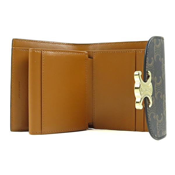 CELINE（セリーヌ） TRIOMPHE CANVAS SMALL FLAP WALLET 10D782CQH