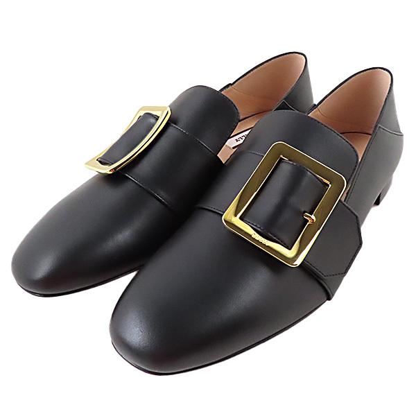 BALLY バリー フラットパンプス　サイズ37 美品】BALLY バリー スエード フラットパンプス ブラック 37 1/2