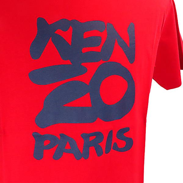 ケンゾー Tシャツ 半袖 FA55TS0184SA レッド ホワイト KENZO ケンゾー SEASONAL T-SHIRT FA55TS0184SA 01 21