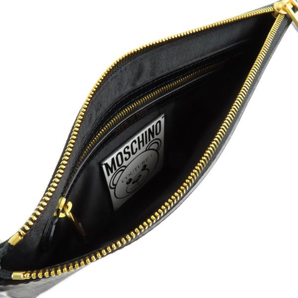 MOSCHINO モスキーノ ボディバッグ ゴールドロゴ MOSCHINO モスキーノ ボディバッグ ウエストバッグ ゴールド金具ロゴ