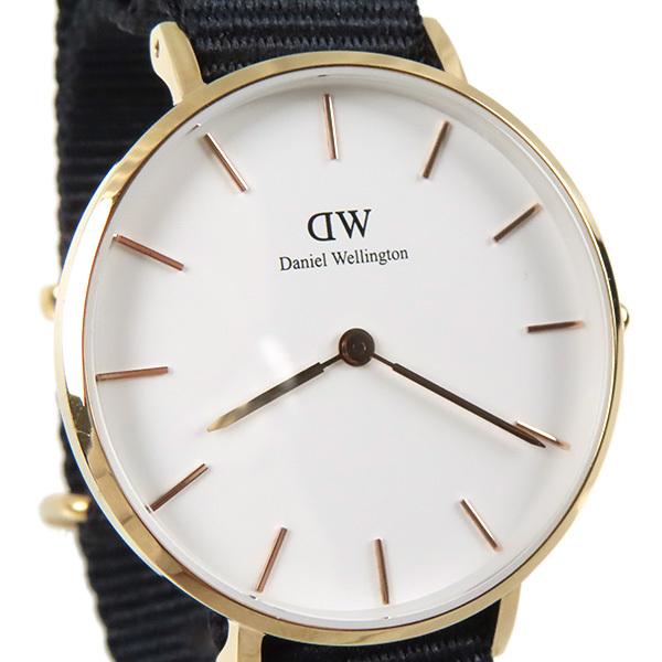 Daniel Wellington Petite Cornwall Black/Rose Gold 12mm Nato for
