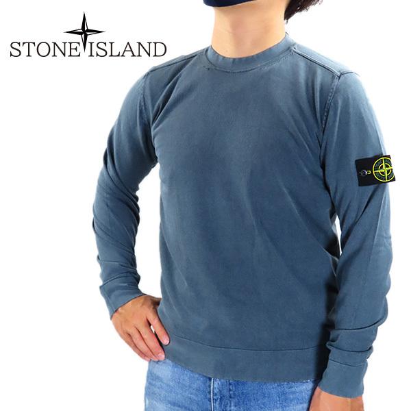 ぴ*す様 STONE  ロングTシャツ スウェット ライトブルー STONE ISLAND（ストーン アイランド） Sweatshirt スウェットシャツ