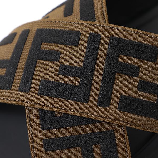 FENDI フェンディ FF Logo Cross Slider Slippers 7X1222 A63T FENDI フェンディ FF Logo Cross Slider Slippers 7X1222 A63T