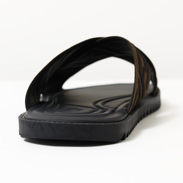 FENDI フェンディ FF Logo Cross Slider Slippers 7X1222 A63T FENDI フェンディ FF Logo Cross Slider Slippers 7X1222 A63T