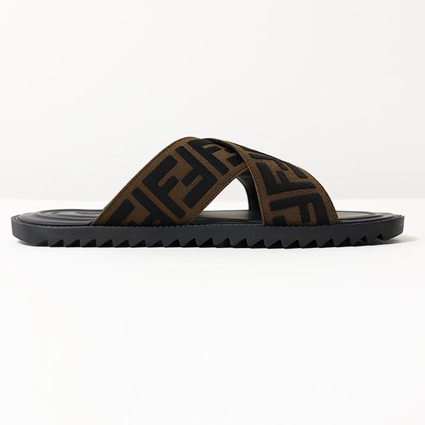 FENDI フェンディ FF Logo Cross Slider Slippers 7X1222 A63T F1425 