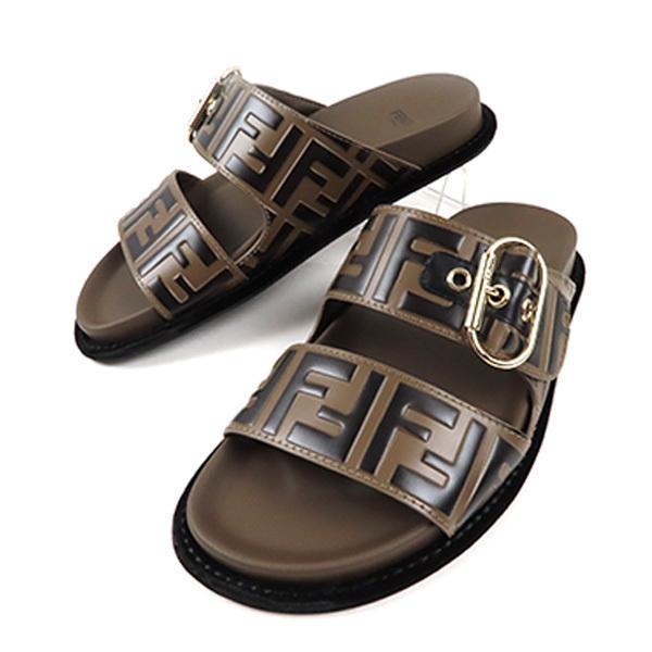 FENDI フェンディ FF Logo Slider Slippers 8X6749 A5JX F1425 FFロゴ