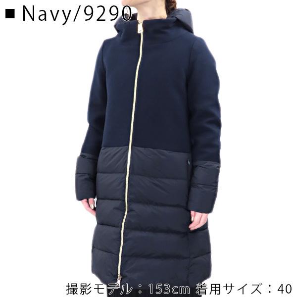 HERNO（ヘルノ） ダウンコート 異素材 レディース PI0848D 39601 19288 9300 9290 1100 : LaG ...