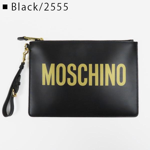 MOSCHINO バッグ MOSCHINO モスキーノ Logo Print Clutch Bag A84058001 1001