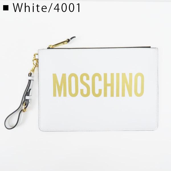 MOSCHINO（モスキーノ） Logo Print Clutch Bag A84058001 1001 1555