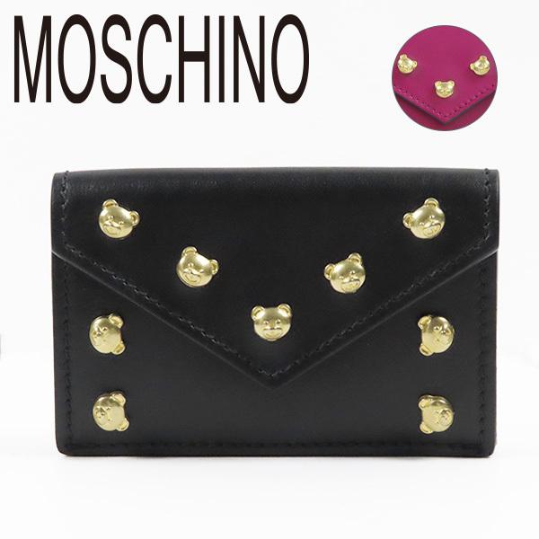 MOSCHINO（モスキーノ） Teddy Bear Studded Wallet A81088001 0196