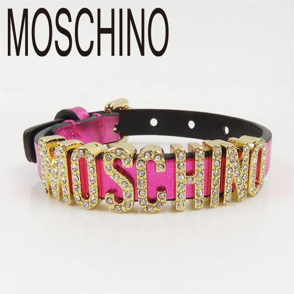 MOSCHINO（モスキーノ） Crystal Embellished Logo Bracelet A77578011