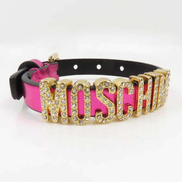 MOSCHINO（モスキーノ） Crystal Embellished Logo Bracelet A77578011