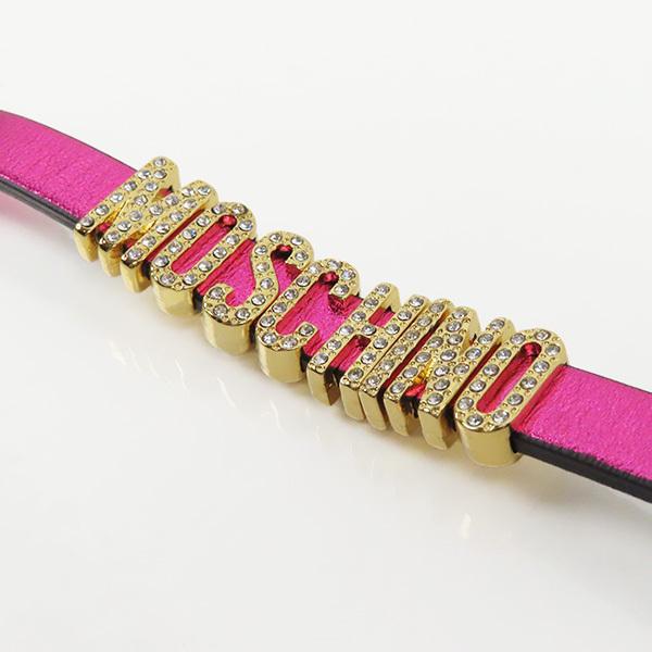 MOSCHINO（モスキーノ） Crystal Embellished Logo Bracelet A77578011