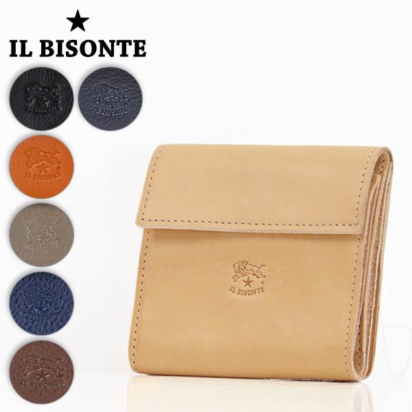IL BISONTE イルビゾンテ SMW022 PV0005 二つ折り財布 ロゴ ユニセックス
