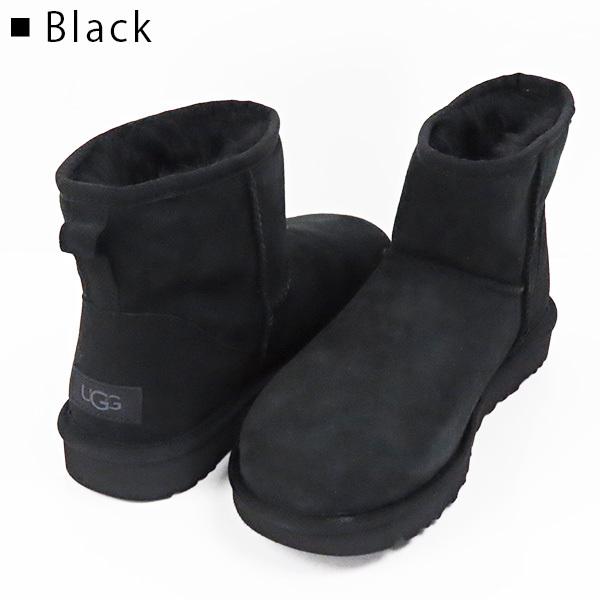 UGG Classic Mini II ムートンブーツ ブラック 23 アグ UGG CLASSIC MINI II（クラシックミニ2） シープスキンムートン