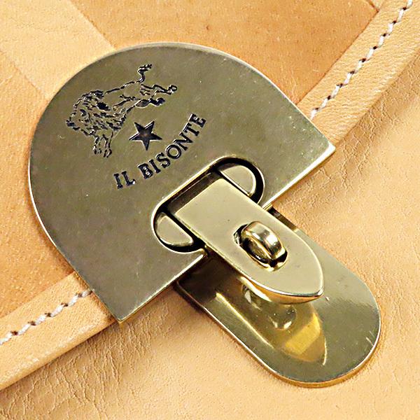 イルビゾンテ ブラウンレザー ハンドバッグ ストラップ付き 幅広いスタイル、シーンに最適なベーシックなハンドバッグ。 中央に