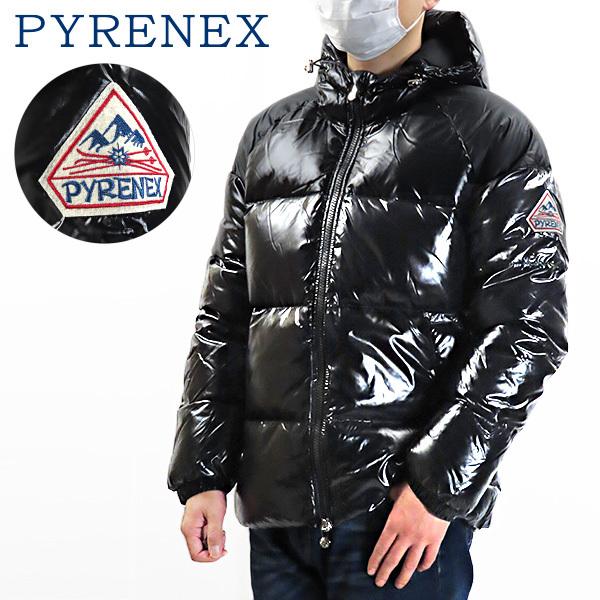 Pyrenex ピレネックス STEN 美品 春のコレクション HUQ019 ダウンジャケット ステン メンズ フーデッド アイコンパッチ ブルゾン ナイロン