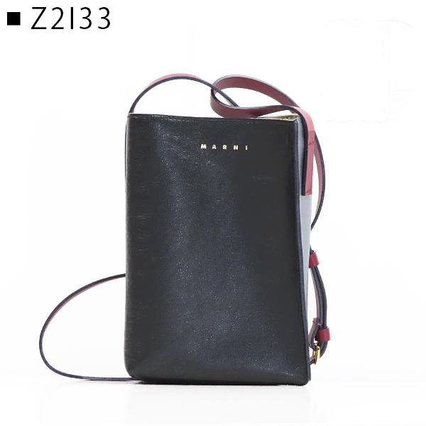 MARNI マルニ MUSEO SOFT NANO BAG SBMP0084U0 P2644 Z2I33 Z2P16 ショルダーバッグ クロスボディバッグ 本革 レザー ロゴ バイカラー レディース｜lag-onlinestore｜02