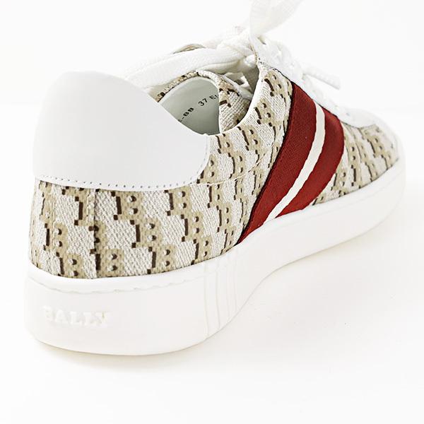 新品未使用級！BALLY バリー ピンク ホワイト スニーカー 替えヒモ 袋付 関税負担なし☆BALLY バリー ASHER ホワイト レザー スニーカー