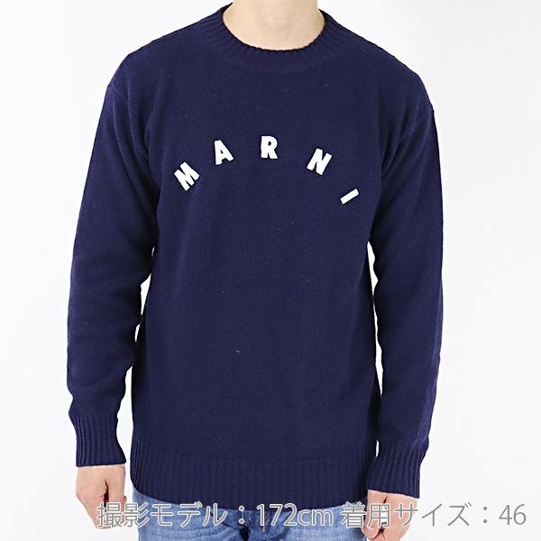 MARNI - MARNI(マルニ) 長袖セーター サイズ38 S レディース - ダークグレー×ブルー 2019AW/ハイネック MARNI（マルニ） ROUNDNECK SWEATER GCMG0241Q0 UFZ766 00B99 ニット