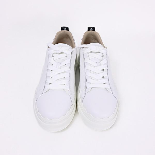 Chloe クロエ LAUREN Low cut sneaker CHC19S10842 101  スニーカー レザー ロゴ  ローカット レディースの画像