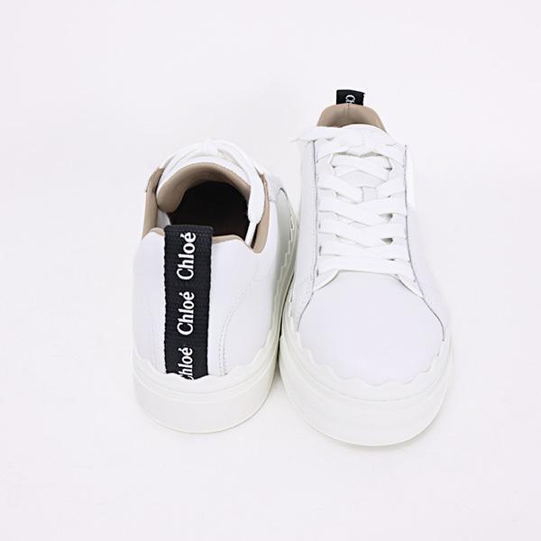 Chloe クロエ LAUREN Low cut sneaker CHC19S10842 101  スニーカー レザー ロゴ  ローカット レディースの画像