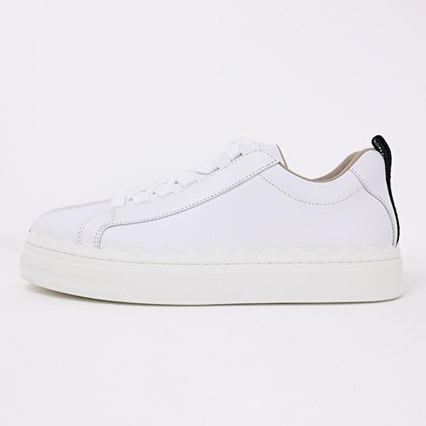 Chloe クロエ LAUREN Low cut sneaker CHC19S10842 101  スニーカー レザー ロゴ  ローカット レディースの画像