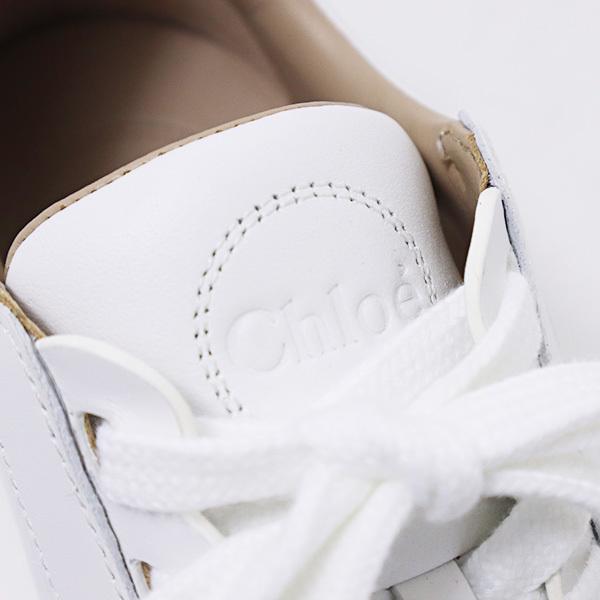 Chloe クロエ LAUREN Low cut sneaker CHC19S10842 101  スニーカー レザー ロゴ  ローカット レディースの画像
