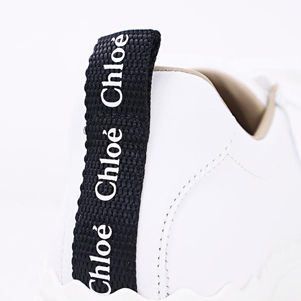 Chloe クロエ LAUREN Low cut sneaker CHC19S10842 101  スニーカー レザー ロゴ  ローカット レディースの画像