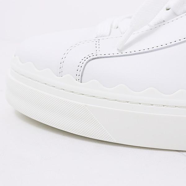 Chloe クロエ LAUREN Low cut sneaker CHC19S10842 101  スニーカー レザー ロゴ  ローカット レディースの画像