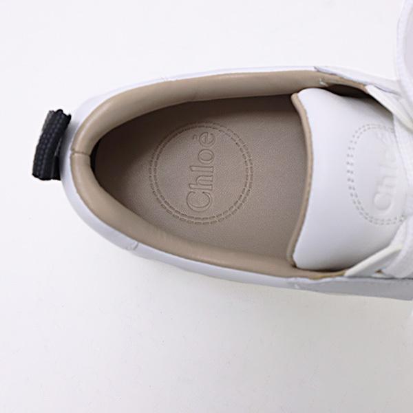 Chloe クロエ LAUREN Low cut sneaker CHC19S10842 101  スニーカー レザー ロゴ  ローカット レディースの画像