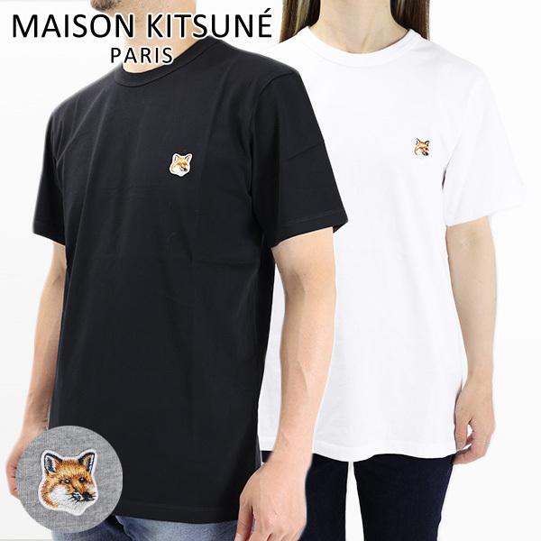 Maison Kitsune メゾンキツネ Tシャツ 半袖 FOX刺繍 コットン100％ メンズ AM00103KJ0008 H150 P100 P199｜lag-onlinestore