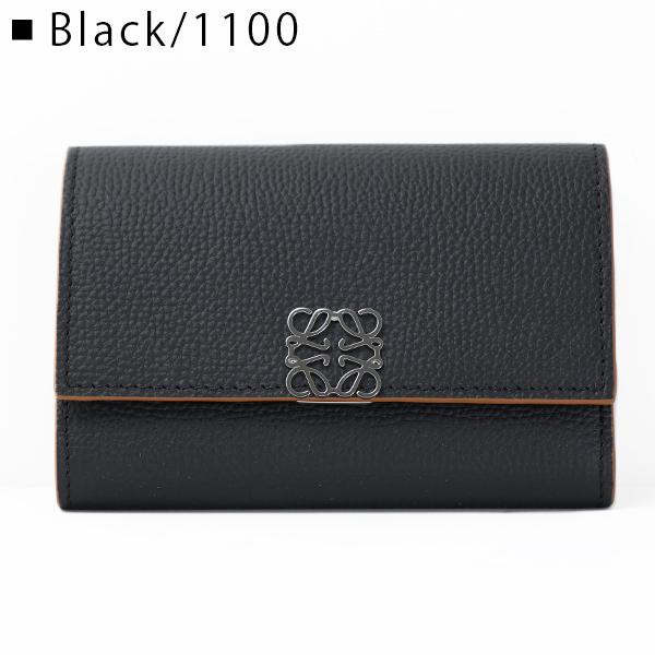 LOEWE ロエベ ANAGRAM SMALL VERTICAL WALLET C821S33X01 三つ折り財布 ミニ財布 アナグラムロゴ レザー  レディース