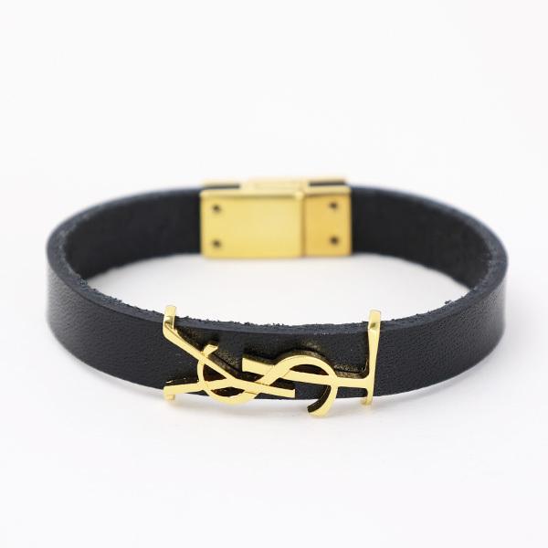 SAINT LAURENT サンローラン OPYUM Leather Bracelet 559355 0IH0J