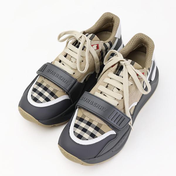 Burberry バーバリー Sneaker スニーカー カジュアルシューズ 靴 チェック柄  レザー メンズ 8056919｜lag-onlinestore｜02